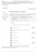 Chest Pain Physical Assessment Assignment Results | Completed