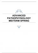 Exam (elaborations)  IGCP 337 ADVANCED PATHOPHYSIOLOGY MIDTERM- SPRING