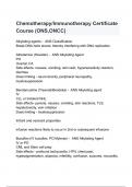 Chemotherapy/Immunotherapy Certificate Course (ONS,ONCC) Exam Questions with complete solutions 2024/2025( A+ GRADED 100% VERIFIED).