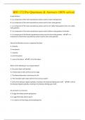 BIO 172 Pre-Questions & Answers 100% solved