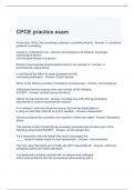 CPCE practice exam with 100% correct answers