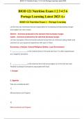 BIOD 121 Nutrition Exam 1 2 3 4 5 6  Portage Learning Latest 2023 A+ BIOD 121 Nutrition Exam 1 – Portage Learning..latest 