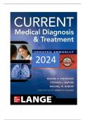 TEST BANK FOR CURRENT MEDICAL DIAGNOSIS AND TREATMENT CMN 577 UNIT 5 & 6 STUDENT QUESTION BANK 2024