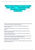 NRNP 6635 Midterm Study-Guide Exam 2024 Questions with Complete Solutions Graded A+