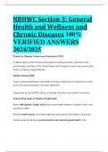 NBHWC Section 3: General Health and Wellness and Chronic Diseases 100%  VERIFIED ANSWERS  2024/2025