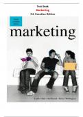 Test Bank For Marketing 4th Canadian Edition Lamb, Hair, McDaniel, Faria, Wellington |All Chapters,  Year-2024|