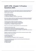 AAPC CPB - Chapter 13 Practice Questions 2024.