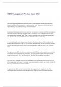 HESI Management Practice Exam 2022