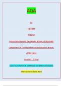 AQA AS HISTORY 7041/1F Industrialisation and the people: Britain, c1783–1| QUESTION PAPER & MARKING SCHEME/ [MERGED] Marking scheme June 2023885 Component 1F The impact of industrialisation: Britain,  c1783–1832 Version: 1.0 Final IB/M/Jun23/E4 7041/1F AS