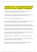  CONNECTICUT LIFE INSURANCE EXAM 2024 WITH 100% CORRECT ANSWERS