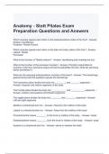 Anatomy - Stott Pilates Exam Preparation Questions and Answers