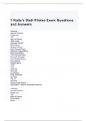 1 Katie's Stott Pilates Exam Questions and Answers