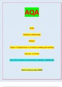 AQA GCSE ENGLISH LANGUAGE 8700/1 Paper 1 Explorations in creative reading and writing Version: 1.0 Final *JUN238700101* IB/G/Jun23/E6 8700/1 | QUESTION PAPER & MARKING SCHEME/ [MERGED] Marking scheme June 2023