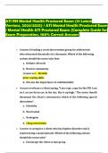 ATI RN Mental Health Proctored Exam (13 Latest  Versions, 2024/2025) / ATI Mental Health Proctored Exam  / Mental Health ATI Proctored Exam (Complete Guide for  Exam Preparation, 100% Correct Answers)