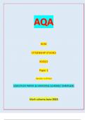 AQA GCSE CITIZENSHIP STUDIES 8100/2 Paper 2 Version: 1.0 Final *JUN238100201* IB/M/Jun23/E5 8100/2| QUESTION PAPER & MARKING SCHEME/ [MERGED] Marking scheme June 2023