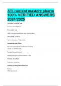 BEST ANSWERS ATI content mastery pharm 100% VERIFIED ANSWERS  2024/2025