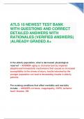 ATLS 10 NEWEST SOLUTION TEST BANK WITH QUESTIONS AND CORRECT DETAILED ANSWERS WITH RATIONALES (VERIFIED ANSWERS)