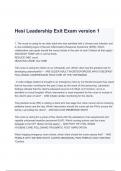 Hesi Leadership Exit Exam-Version 1 (V1) Questions and Solutions Guaranteed Pass (A+ GRADED 100% VERIFIED)