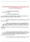 Certified Medication Aide Practice Exam Questions and Answers (2022/2023) (Verified Answers)