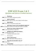 EDF 6222 Exam 1 & 2 Questions And Verified Answers 2024