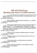 EDF 6222 Final Exam Review Questions and Answers (2023 / 2024) (Verified Answers)