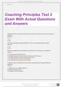 COACHING PRINCIPLES TEST 2 EXAMS WITH ACTUAL QUESTIONS AND ANSWERS |2024(NEWEST) GRADED A+