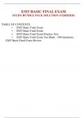 EMT BASIC FINAL EXAM STUDY GUIDE | BUNDLE PACK SOLUTION VERIFIED