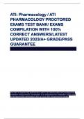 Exam (elaborations) ATI PHARMACOLOGY PROCTORED RN EXAM NEWEST 2023 ACTUAL EXAM 400 QUESTIONS AND CORRECT DETAILED ANSWERS (100%) |ALREADY GRADE A+ A nurse is preparing to administer eye drops to a client. Which of the following actions should the nurse ta