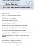 CON 3990 CONTRACTING CERTIFICATION QUIZ 1/4 Questions and Answers(Actual exam questions/frequently tested questions and answers)100% Verified