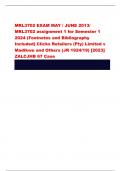 MRL3702 EXAM MAY / JUNE 2013/ MRL3702 assignment 1 for Semester 1  2024 (Footnotes and Bibliography
