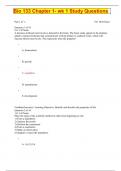 Bio 133 Chapter 1- wk 1 Study Questions