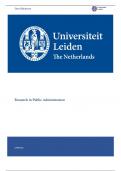 Research in Public Administration - midterm - review paper - Leiden University 