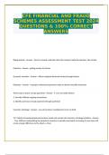 CFE FINANCIAL AND FRAUD SCHEMES ASSESSMENT TEST 2024 QUESTIONS & 100% CORRECT ANSWERS