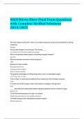 NAUI Nitrox Diver Final Exam Questions with Complete Verified Solutions 2024/2025