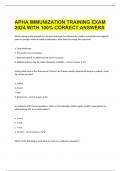  APHA IMMUNIZATION TRAINING EXAM 2024 WITH 100% CORRECT ANSWERS