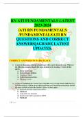 RN ATI FUNDAMENTALS LATEST 2023-2024 /ATI RN FUNDAMENTALS /FUNDAMENTALSATI RN QUESTIONS AND CORRECT ANSWERS|AGRADE LATEST UPDATES. CORRECT ANSWERS IN DARK BLACK 1. A nurse is discussing restorative health care with a newly licensed nurse. Which of the fol