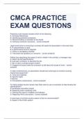 CMCA PRACTICE  EXAM QUESTIONS