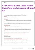 PYSC 230 UIUC EXAMS ( Bundle) WITH ACTUAL QUESTIONS AND ANSWERS |GRADED A+