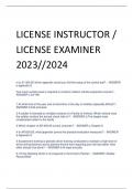 UPDATED LICENSE INSTRUCTOR / LICENSE EXAMINER 2023//2024