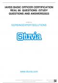 IAHSS BASIC OFFICER CERTIFICATION REAL 88 QUESTIONS //STUDY QUESTIONS AND ANSWERS2023