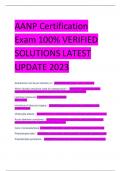 AANP Certification  Exam 100% VERIFIED  SOLUTIONS LATEST  UPDATE 2023/2024  