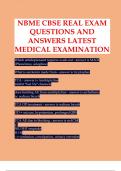 NBME CBSE REAL EXAM QUESTIONS AND ANSWERS LATEST MEDICAL EXAMINATION.