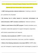 )IS-317.a: Introduction to Community Emergency Response Team (CERT) Final Exam Questions and Answers (2024 / 2025) (Verified Answers)