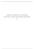 Test Bank and Solutions For Intermediate Accounting, Volume 2, 5th Canadian Edition By Kin Lo