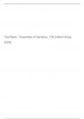 Test Bank - Essentials of Genetics, 10th Edition (Klug, 2020)