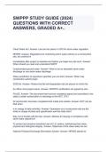 SWPPP STUDY GUIDE (2024) QUESTIONS WITH CORRECT ANSWERS, GRADED A+..