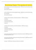 Microbiology Chapter 7 Test questions & Answers