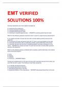EMT VERIFIED  SOLUTIONS 100%