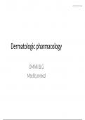 Dermatologic pharmacology