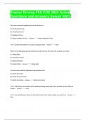 Tractor Driving FFA CDE 2024 Actual Questions and Answers Solved 100%